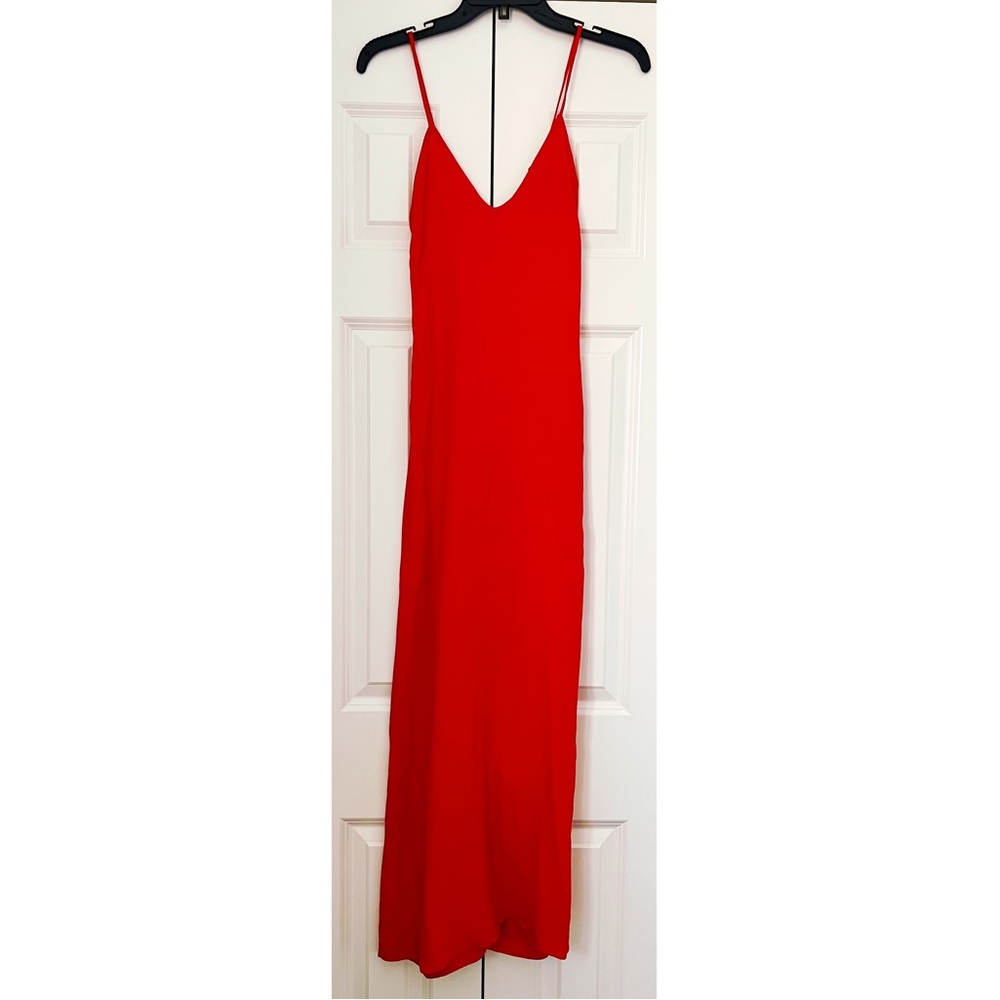 Zara red slip dress